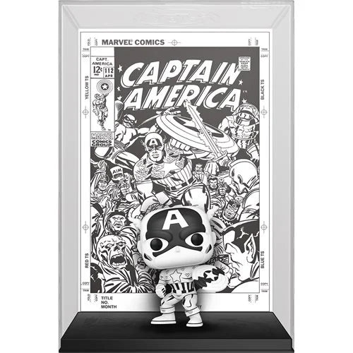 Marvel 85th Anniversary Captain America Black and White Funko Pop! Comic Cover Figure #61 with Case