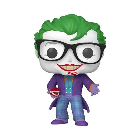 Funko Joker with Glasses and Wind-Up Teeth 1989 Movie + Pop Protector: 85th Anniversary DC Comics Pop! Movies Vinyl Figure (Bundled with ToyBop Brand Box Protector Collector Case)
